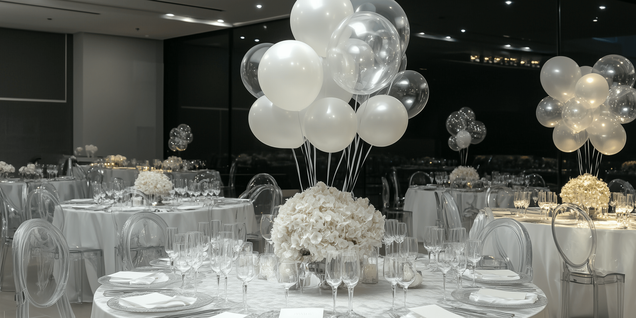 Centros de mesa con globos