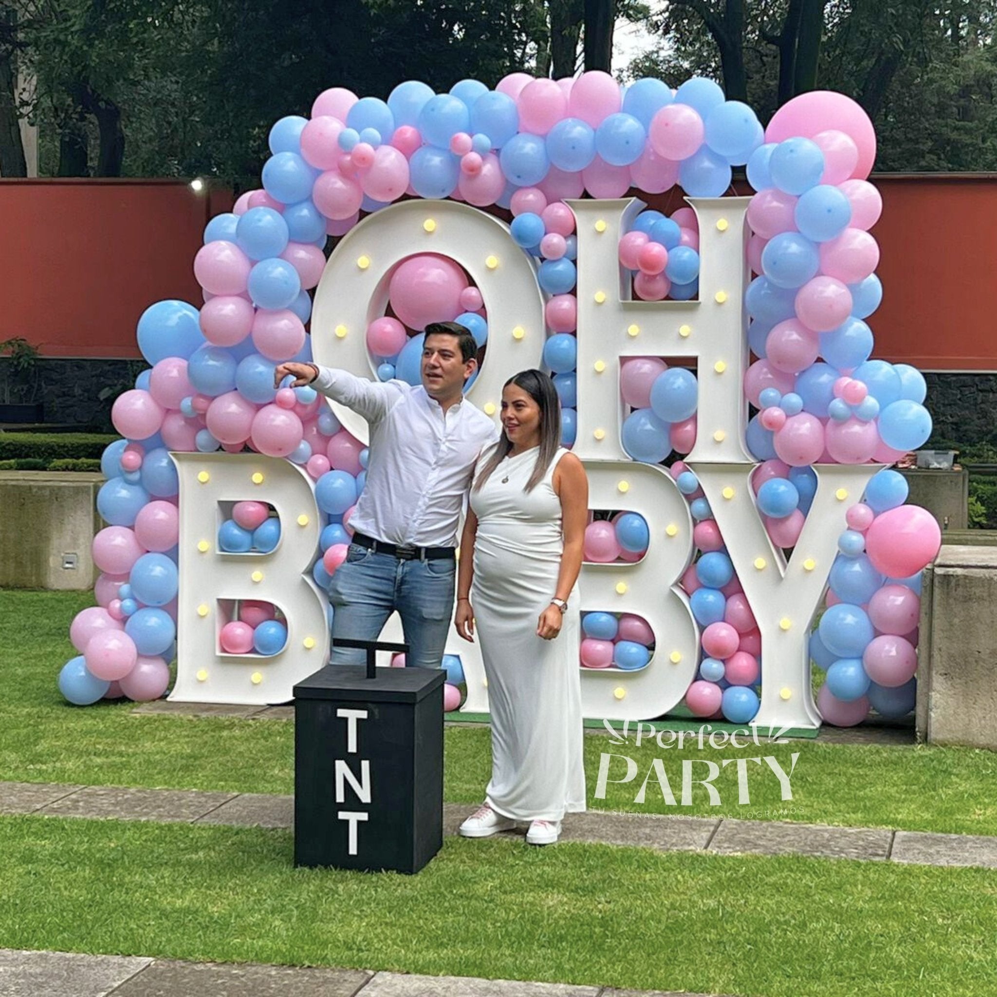 Revelación de Género | Globos, Pirotecnia y Letras LED - Perfect Party